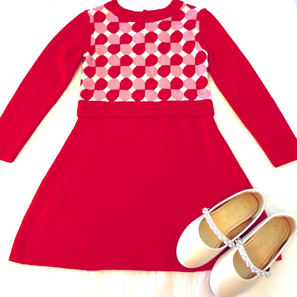Red Jacadi Sweater Dress